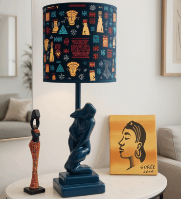 Abat-jour artisanal wax - Réf. AB016 (H. 64 cm x Diam. chapeau 29 cm)