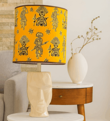 Abat-jour artisanal wax - Réf. AB02 (H. 51 cm x Diam. chapeau 28 cm)