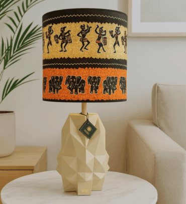 Abat-jour artisanal wax - Réf. AB029 (H. 65 cm x Diam. chapeau 28 cm)