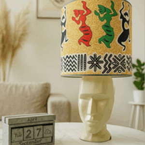 Abat-jour artisanal wax - Réf. AB03 (H. 51 cm x Diam. chapeau 28 cm)