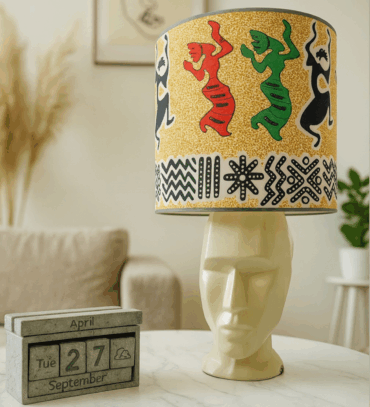 Abat-jour artisanal wax - Réf. AB03 (H. 51 cm x Diam. chapeau 28 cm)