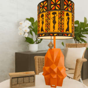 Abat-jour artisanal wax - Réf. AB030 (H. 65 cm x Diam. chapeau 28 cm)