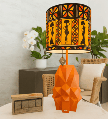 Abat-jour artisanal wax - Réf. AB030 (H. 65 cm x Diam. chapeau 28 cm)