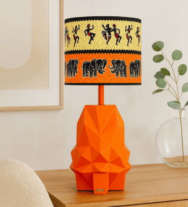 Abat-jour artisanal wax - Réf. AB031 (H. 65 cm x Diam. chapeau 28 cm)