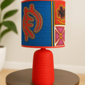 Abat-jour artisanal wax - Réf. AB033 (H. 41 cm x Diam. chapeau 20 cm)