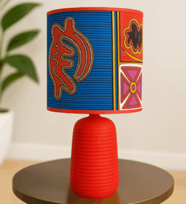 Abat-jour artisanal wax - Réf. AB033 (H. 41 cm x Diam. chapeau 20 cm)