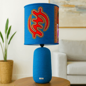Abat-jour artisanal wax - Réf. AB034 (H. 41 cm x Diam. chapeau 20 cm)