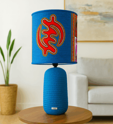 Abat-jour artisanal wax - Réf. AB034 (H. 41 cm x Diam. chapeau 20 cm)