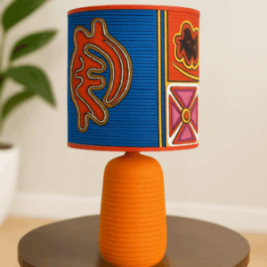Abat-jour artisanal wax - Réf. AB035 (H. 41 cm x Diam. chapeau 20 cm)