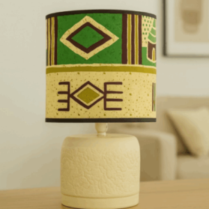 Abat-jour artisanal wax - Réf. AB037 (H. 30 cm x Diam. chapeau 18 cm)