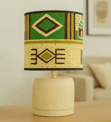 Abat-jour artisanal wax - Réf. AB037 (H. 30 cm x Diam. chapeau 18 cm)