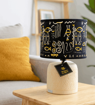 Abat-jour artisanal wax - Réf. AB038 (H. 30 cm x Diam. chapeau 18 cm)
