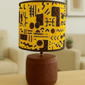 Abat-jour artisanal wax - Réf. AB039 (H. 30 cm x Diam. chapeau 18 cm)