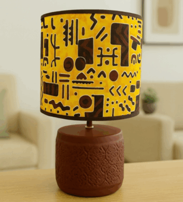 Abat-jour artisanal wax - Réf. AB039 (H. 30 cm x Diam. chapeau 18 cm)