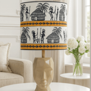 Abat-jour artisanal wax - Réf. AB04 (H. 51 cm x Diam. chapeau 28 cm)