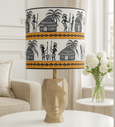 Abat-jour artisanal wax - Réf. AB04 (H. 51 cm x Diam. chapeau 28 cm)