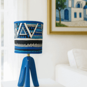 Abat-jour artisanal wax - Réf. AB040 (H. 34 cm x Diam. chapeau 17 cm)