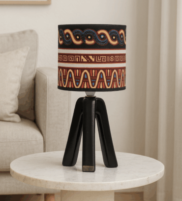 Abat-jour artisanal wax - Réf. AB041 (H. 34 cm x Diam. chapeau 17 cm)