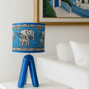 Abat-jour artisanal wax - Réf. AB042 (H. 34 cm x Diam. chapeau 17 cm)