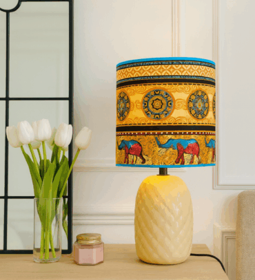 Abat-jour artisanal wax - Réf. AB050 (H. 58 cm x Diam. chapeau 29 cm)