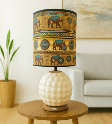 Abat-jour artisanal wax - Réf. AB056 (H. 56 cm x Diam. chapeau 29 cm)