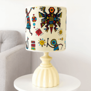 Abat-jour artisanal wax - Réf. AB057 (H. 40 cm x Diam. chapeau 20 cm)