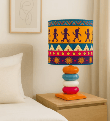 Abat-jour artisanal wax - Réf. AB060 (H. 42 cm x Diam. chapeau 21 cm)