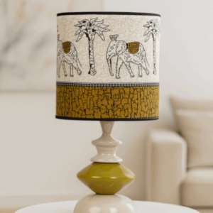 Abat-jour artisanal wax - Réf. AB068 (H. 43 cm x Diam. chapeau 21 cm)