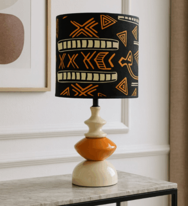 Abat-jour artisanal wax - Réf. AB069 (H. 41 cm x Diam. chapeau 20 cm)