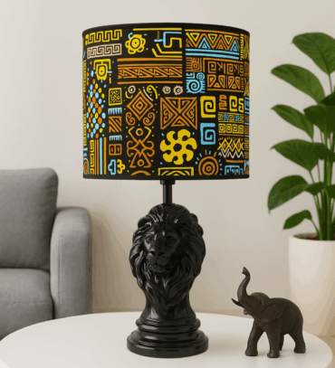 Abat-jour artisanal wax - Réf. AB07 (H. 62 cm x Diam. chapeau 28 cm)